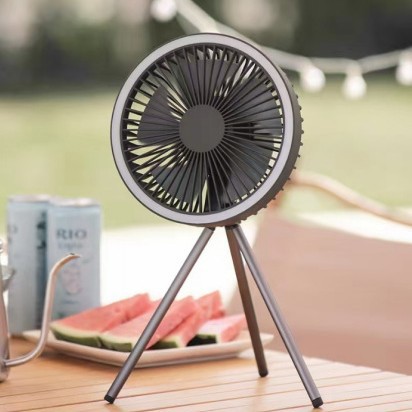 Outdoor Camping House - Portable Camping Fan with LED Light