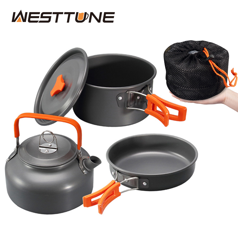 Camp Cooking Set - WESTTUNE Camping Cookware Kit Aluminum Outdoor