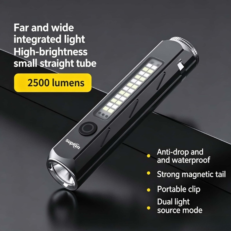 Outdoor Camping Light Portable - LED Strong Light Flashlight Type-C Charging