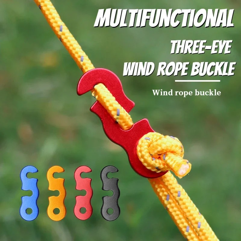 Outdoor Camping Extension Cord - Triple Eye S Shape Tent Wind