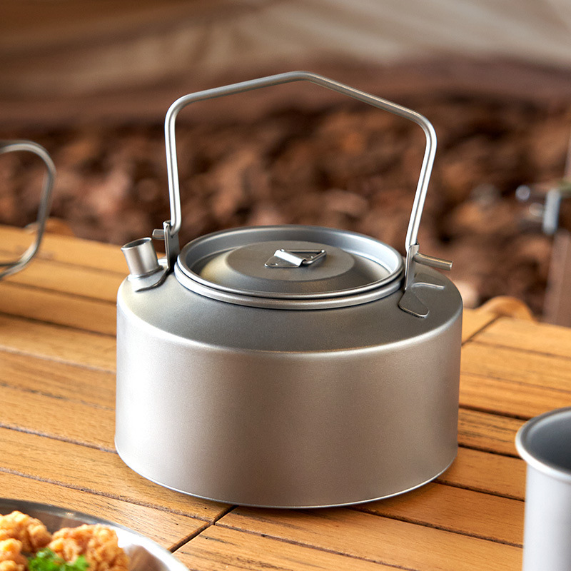 Camp Cooking Set - Camping Water Cooking Kettle Titanium Kettle