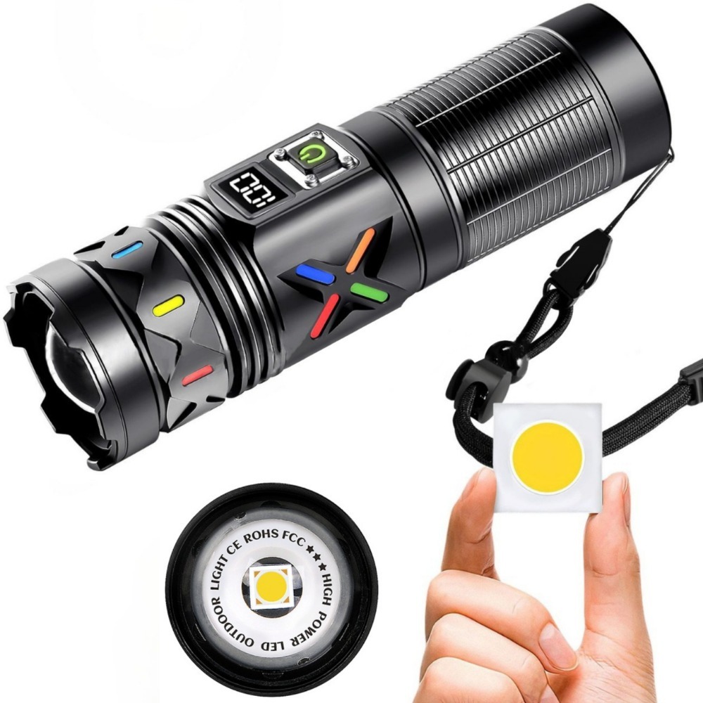 Outdoor Camping Lantern - High Power LED Flashlight Telescopic Zoom