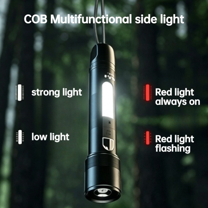 Multi Functional LED Flashligh - Outdoor Camping Light Portable ulasan dan harga