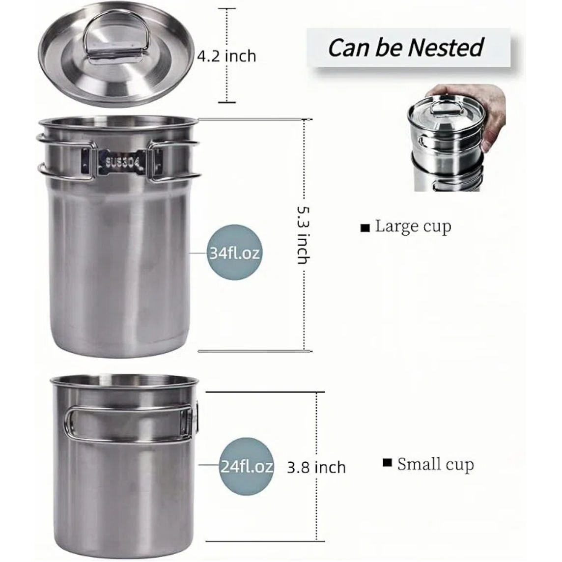 Foldable Camping Cups Mugs Cam - Camp Cooking Set ulasan dan harga