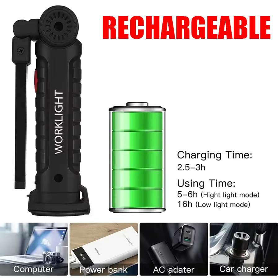 Portable LED Flashlight with M - Outdoor Camping Light Portable ulasan dan harga