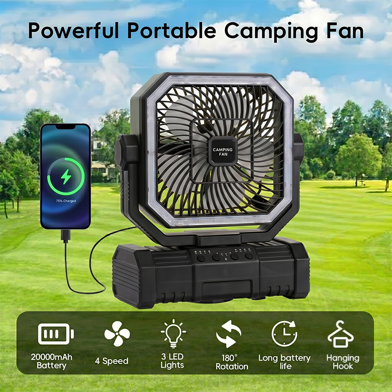 20000mAh Camping Ceiling Fan R - Outdoor Camping House ulasan dan harga