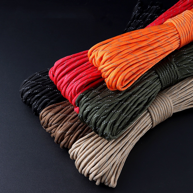 Reflective Paracord 550 Milita - Outdoor Camping Extension Cord ulasan dan harga