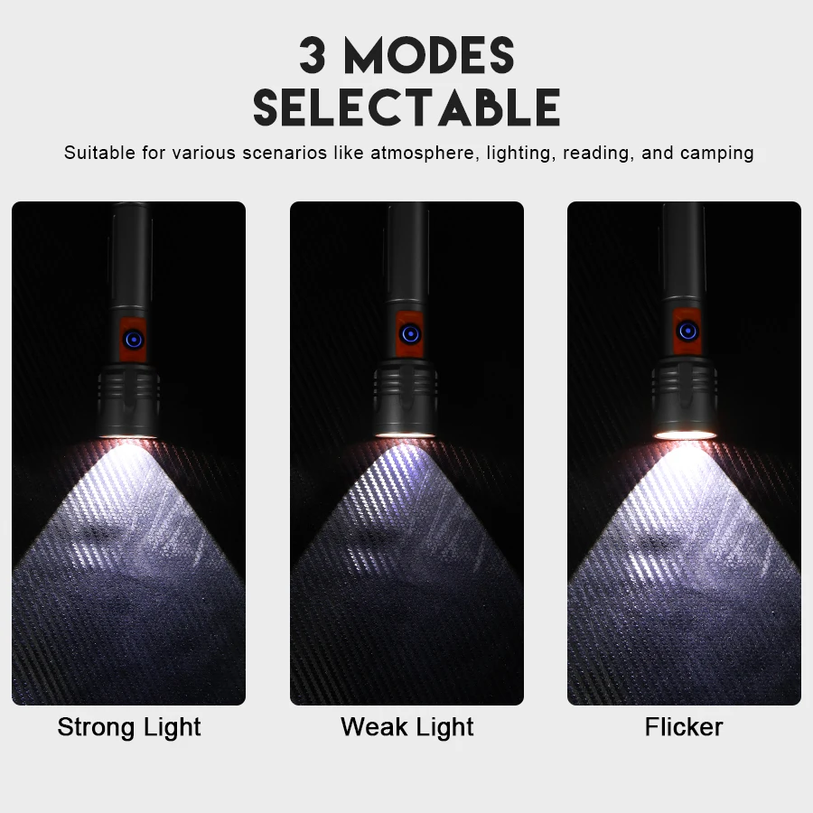 High Power LED Flashlight USB  - Outdoor Camping Lantern ulasan dan harga