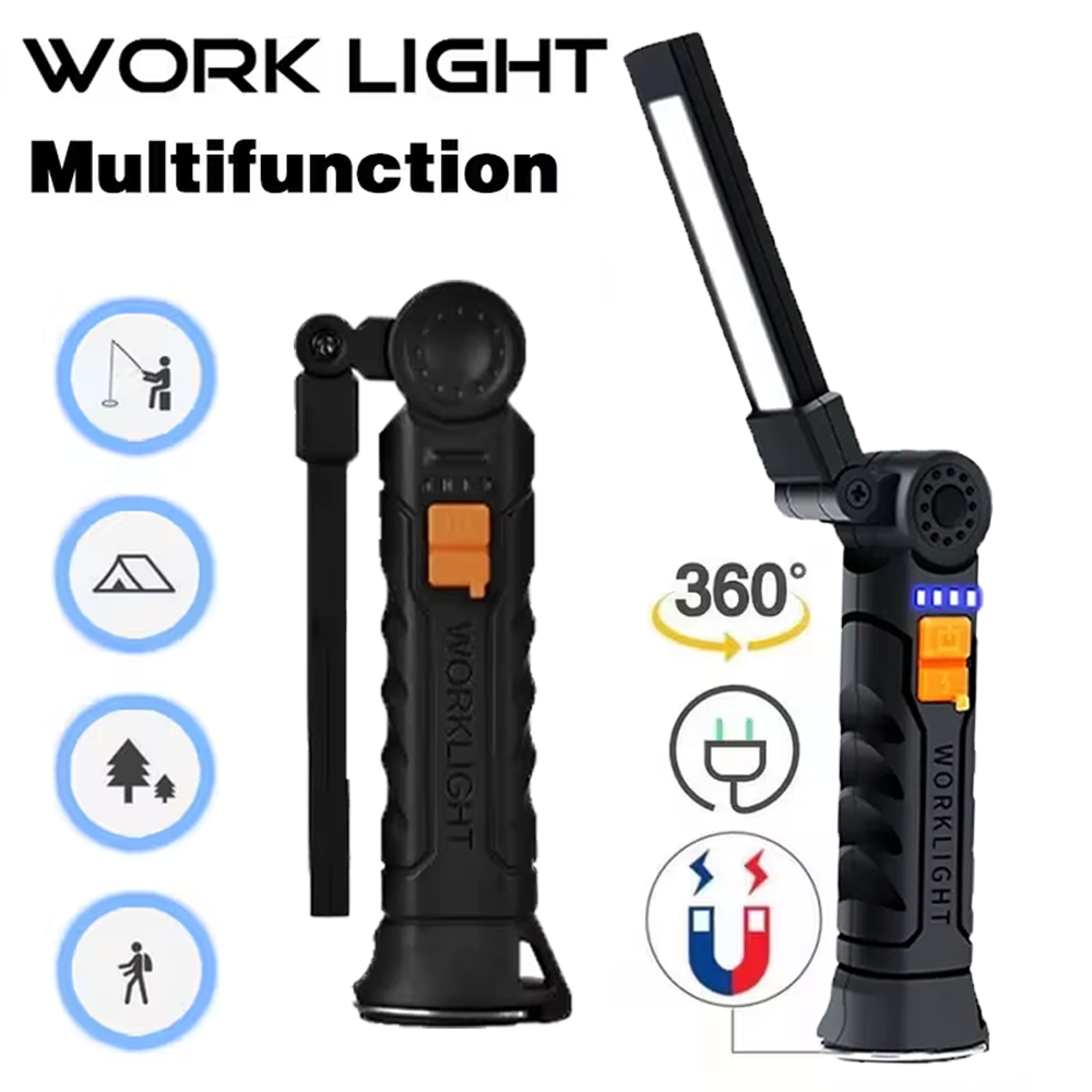 Portable COB LED Flashlight US - Outdoor Camping Light Portable ulasan dan harga