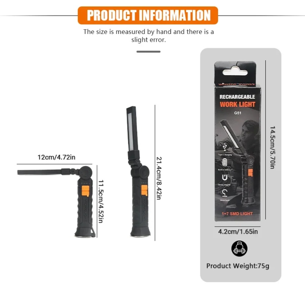 Portable COB LED Flashlight US - Outdoor Camping Light Portable ulasan dan harga