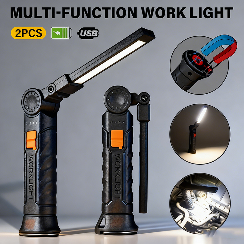 Portable COB LED Flashlight US - Outdoor Camping Light Portable ulasan dan harga