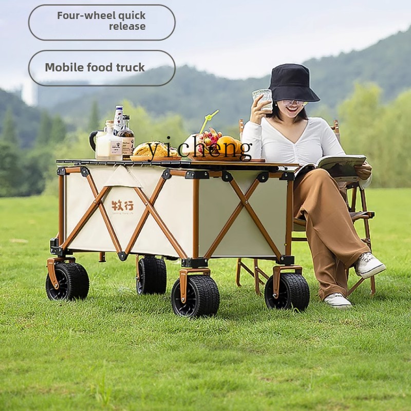 XL grazing camping cart foldin - Outdoor Camping Folding Table ulasan dan harga