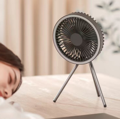 Portable Camping Fan with LED  - Outdoor Camping House ulasan dan harga