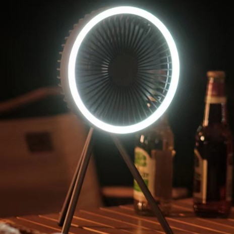 Portable Camping Fan with LED  - Outdoor Camping House ulasan dan harga
