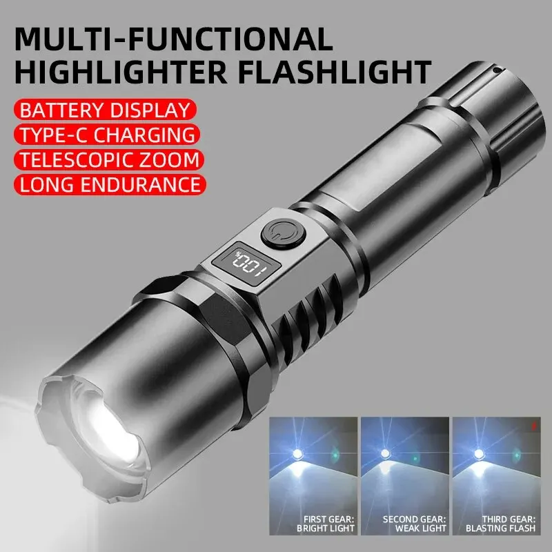 Powerful Led Handheld Flashlig - Outdoor Camping Light Portable ulasan dan harga