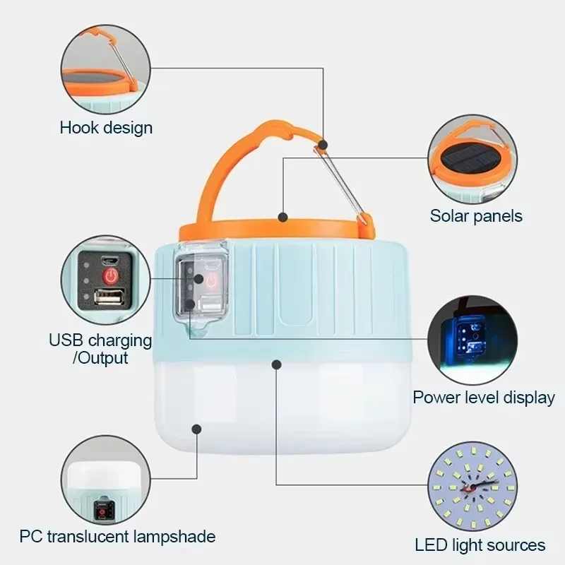 Solar Camping Lantern Recharge - Outdoor Camping Light Portable ulasan dan harga