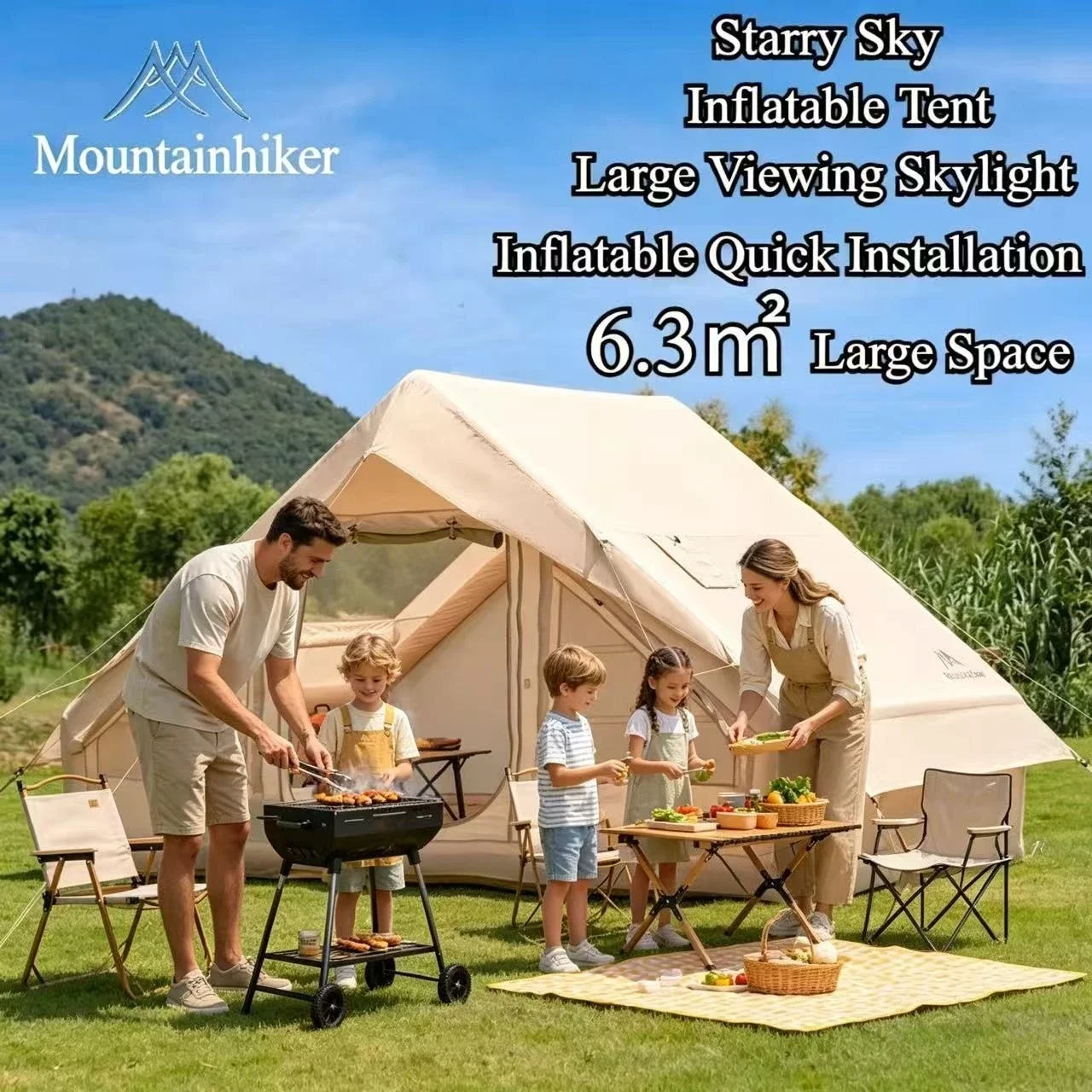 MOUNTAINHIKER Extra Large Infl - Outdoor Camping House ulasan dan harga