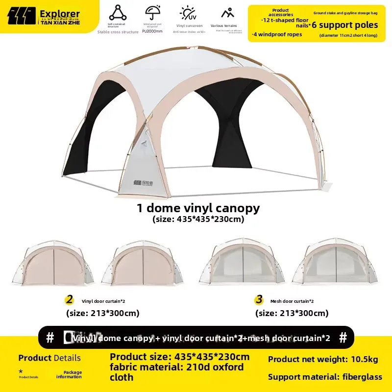 Explorer Black Vinyl Dome Tent - Outdoor Camping Gear ulasan dan harga
