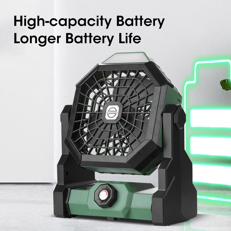 10000mAh Camping Fan with LED  - Outdoor Camping Fans ulasan dan harga