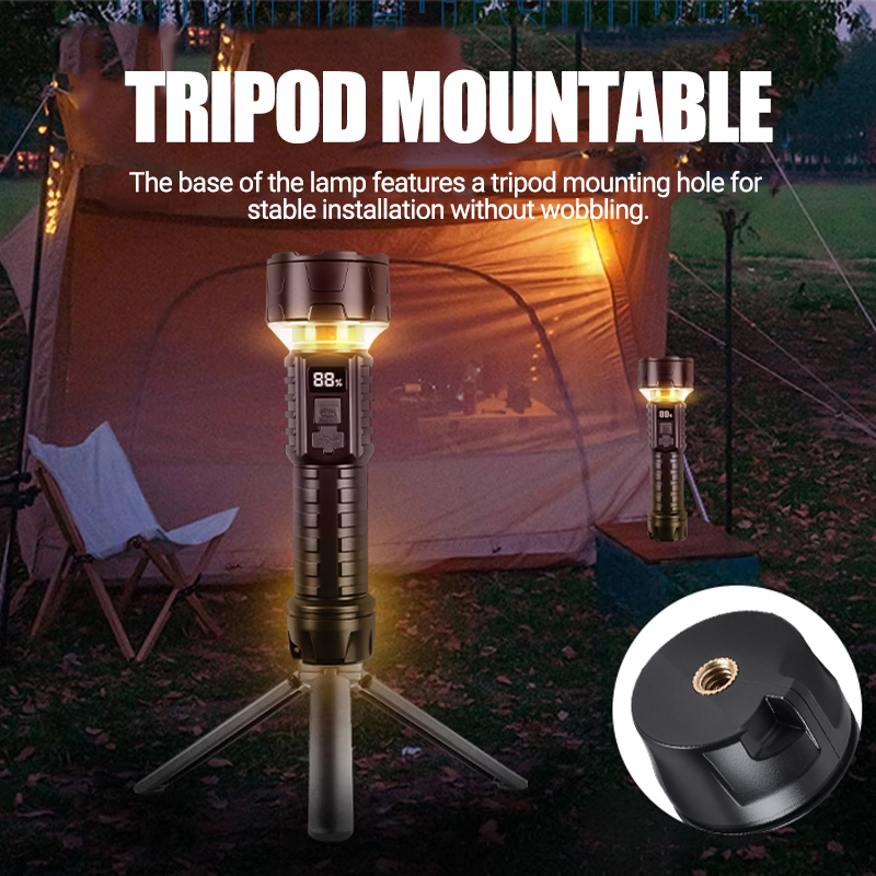 COB LED Flashlight Rechargeabl - Outdoor Camping Lantern ulasan dan harga