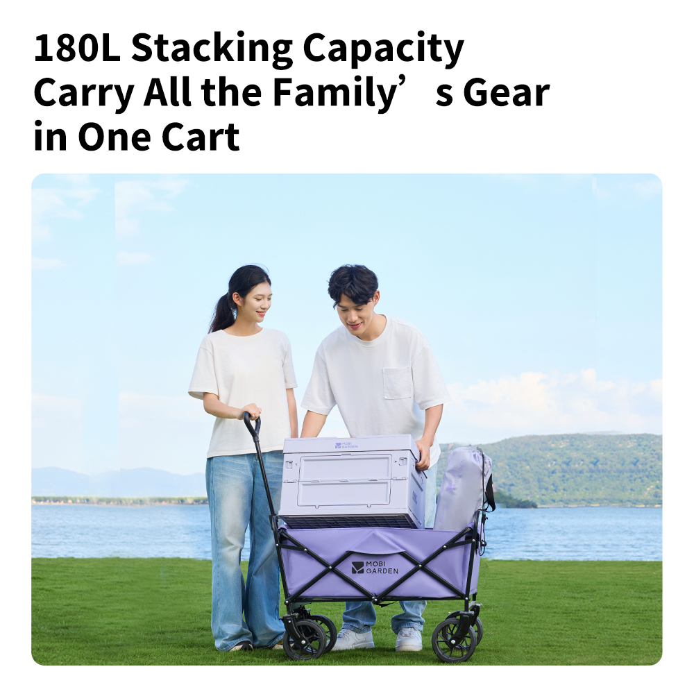 Mobi Garden Foldable Four-Whee - Outdoor Camping Folding Table ulasan dan harga