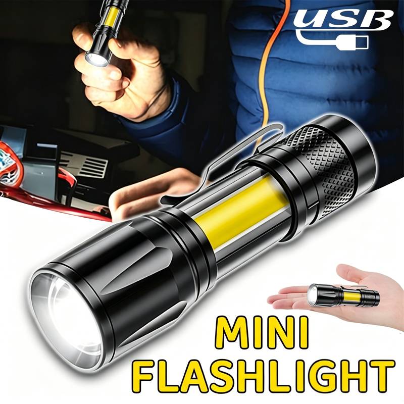 Mini LED Flashlight COB Floodl - Outdoor Camping Light Portable ulasan dan harga