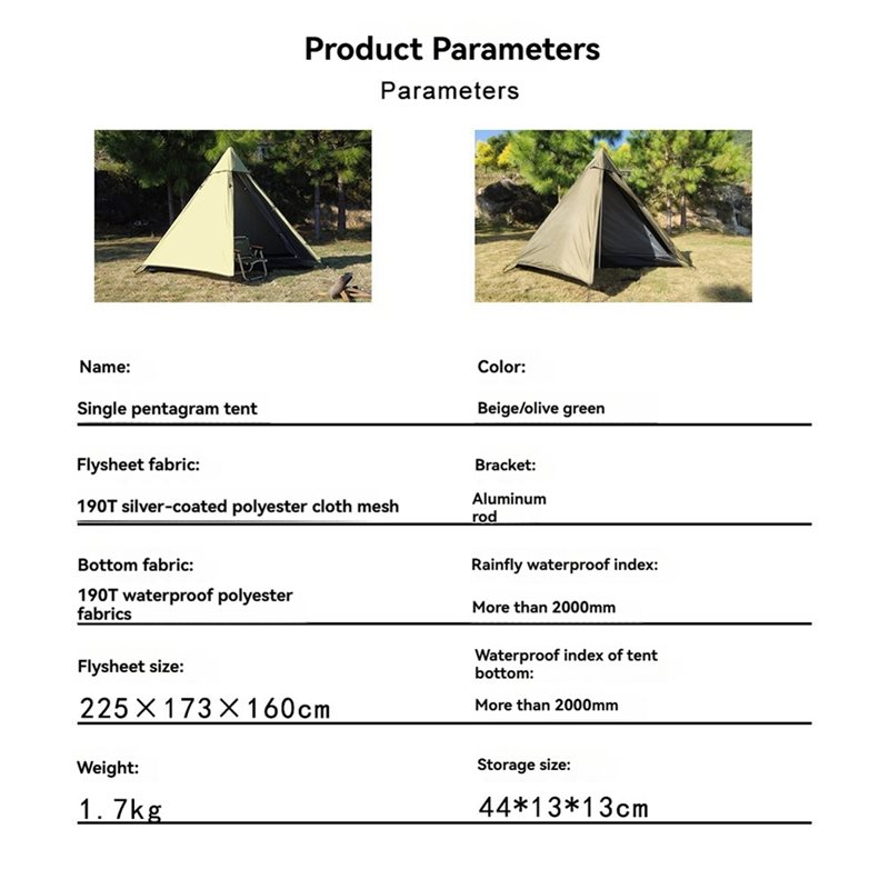 Dropship-Pyramid Tent Solo Ten - Outdoor Camping Solo ulasan dan harga
