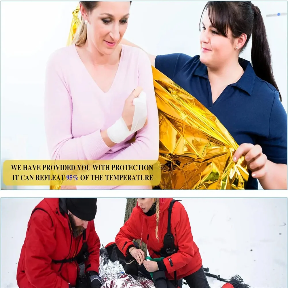 5Pcs Emergency Thermal Blanket - Outdoor Camping Carpet ulasan dan harga