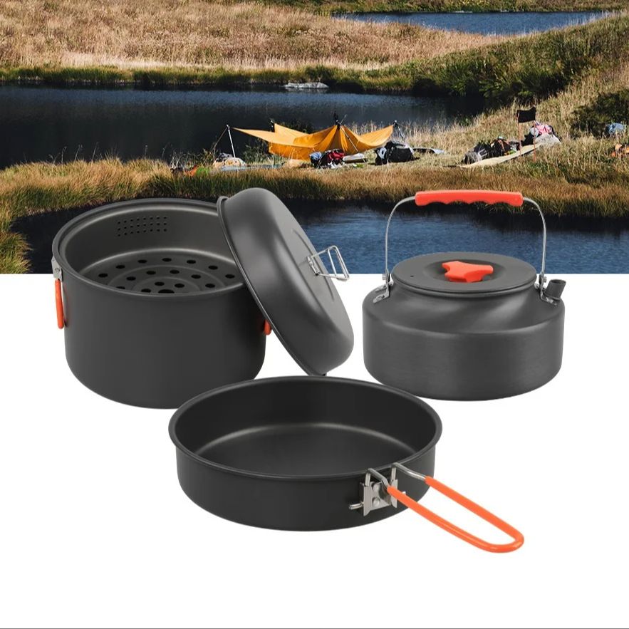 Outdoor Cookware Set Camping C - Camp Cooking Set ulasan dan harga