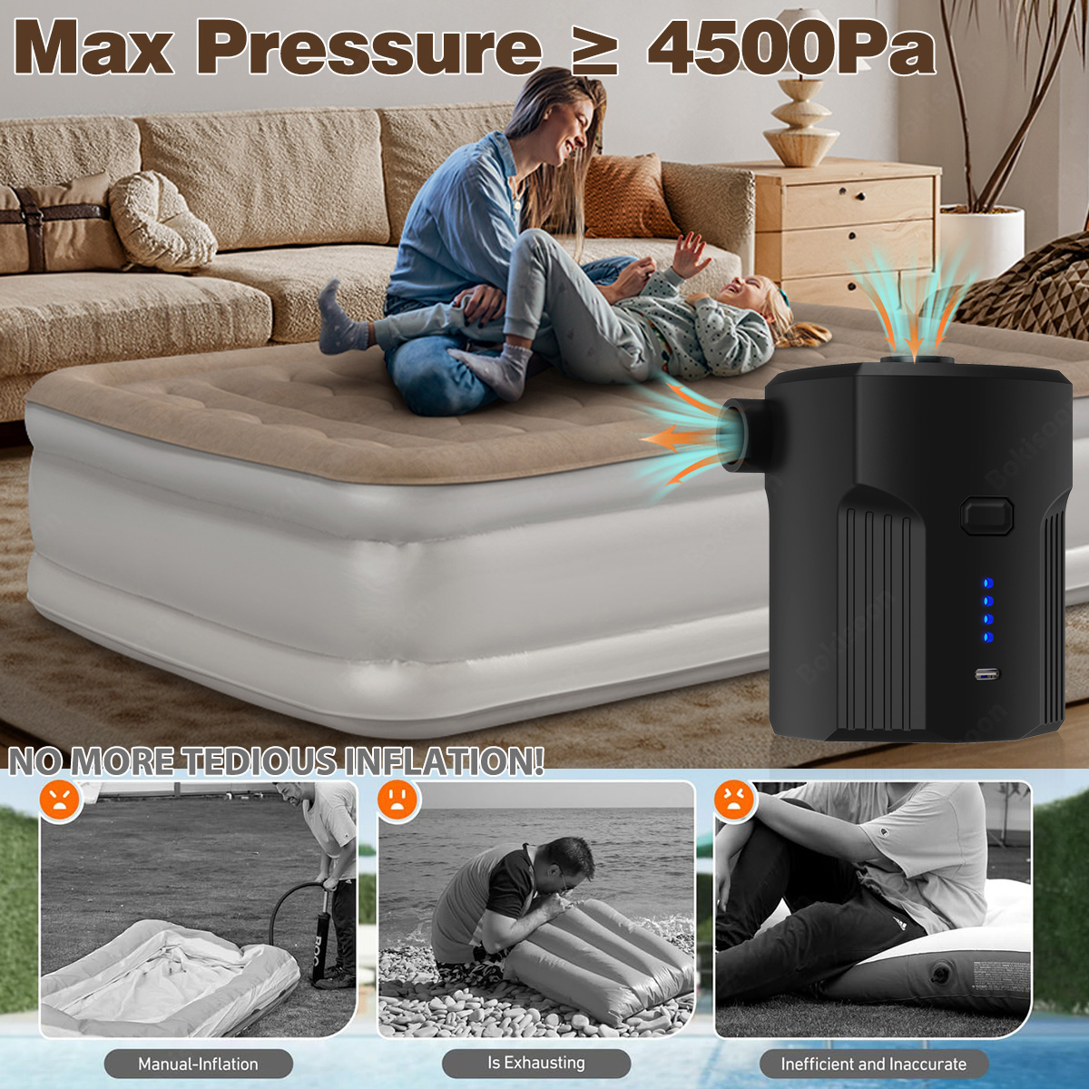 Portable Electric Air Pump for - Outdoor Camping Carpet ulasan dan harga