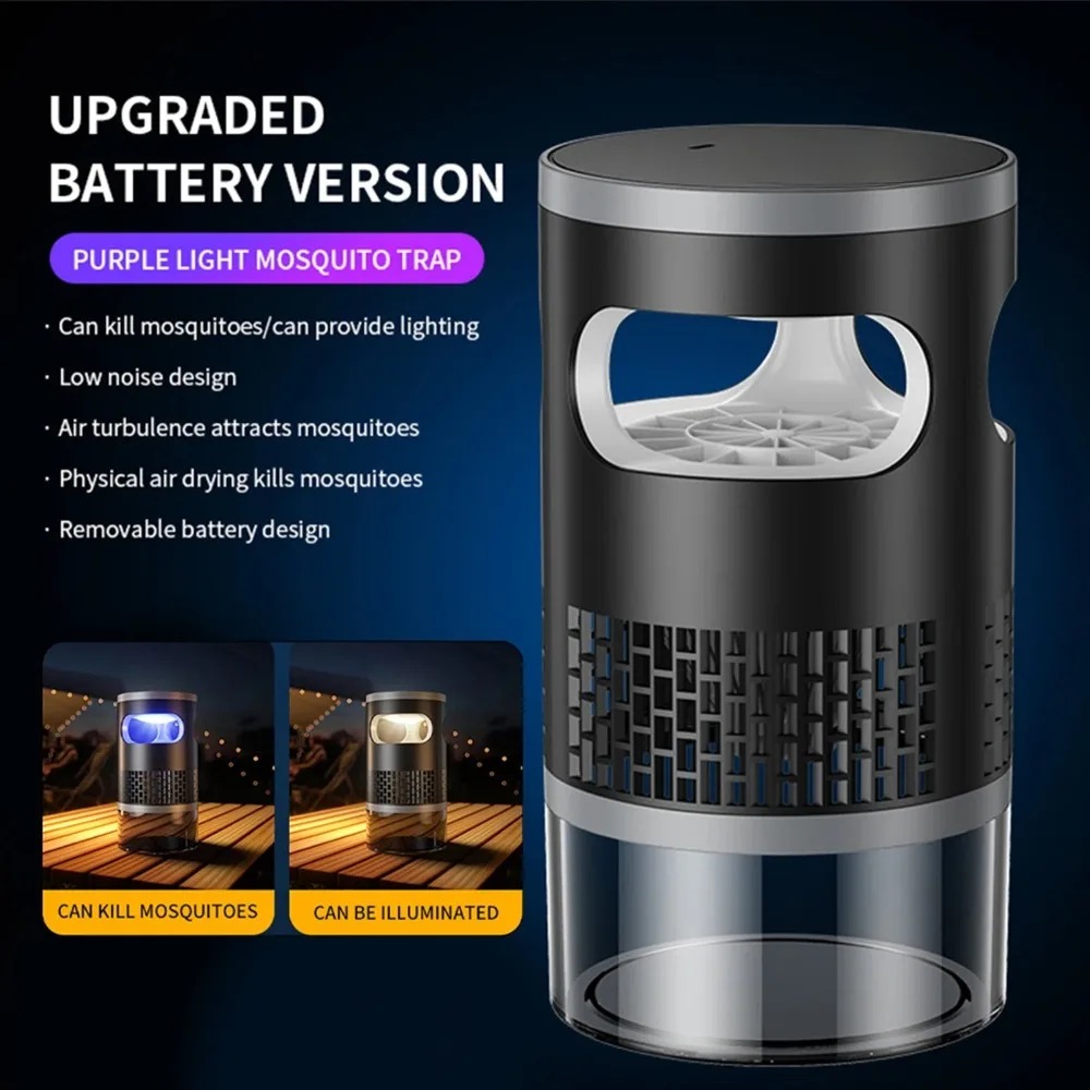 USB Mosquito Killer Lamp Silen - Outdoor Camping Bug Zapper ulasan dan harga