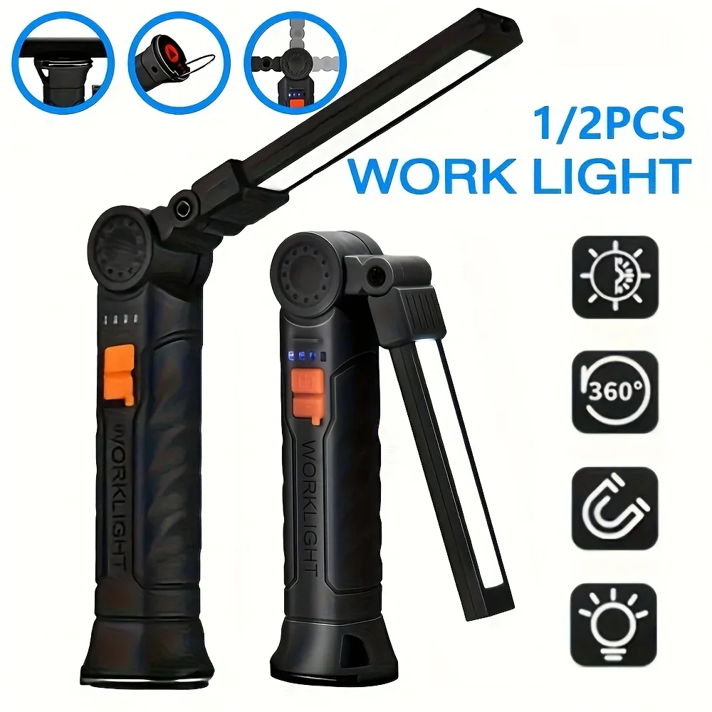Portable COB LED Flashlight Re - Outdoor Camping Light Portable ulasan dan harga