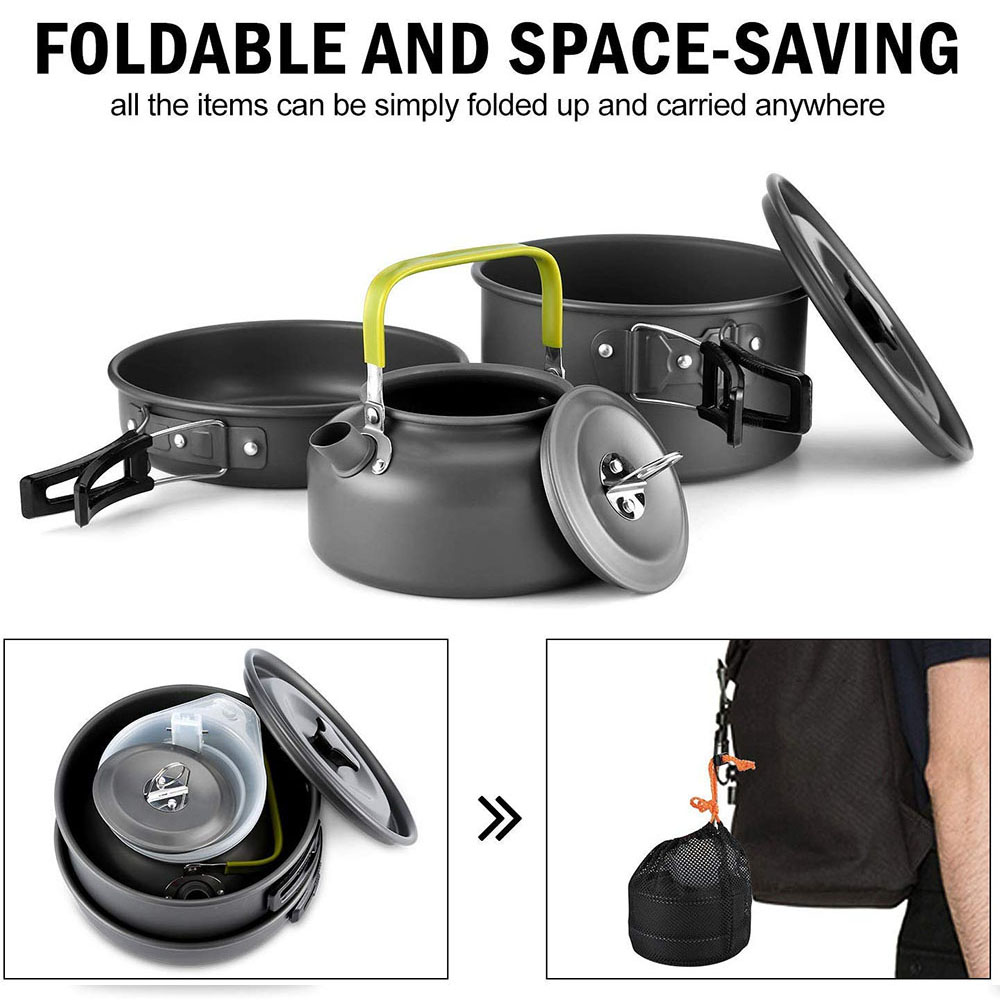 Outdoor Camping Cookware Set M - Camp Cooking Set ulasan dan harga