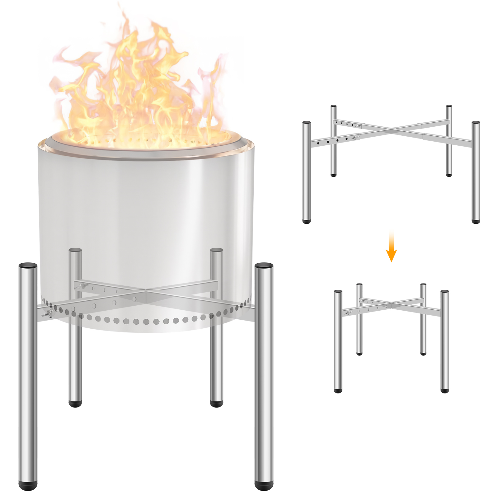 15-27 inch Firepit Stand Solo  - Outdoor Camping Solo ulasan dan harga