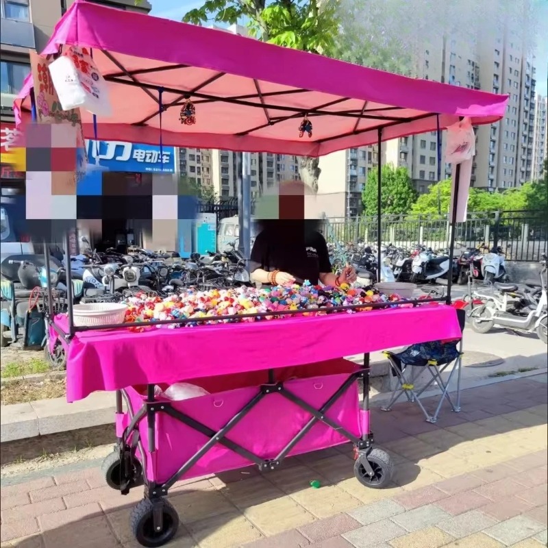 Stall Trolley with Large Table - Outdoor Camping Folding Table ulasan dan harga